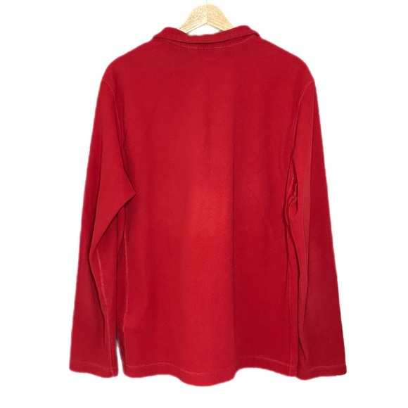 The North Face Men’s Lightweight Fleece Jacket Quarter Zip Red Size Large - Picture 2 of 10